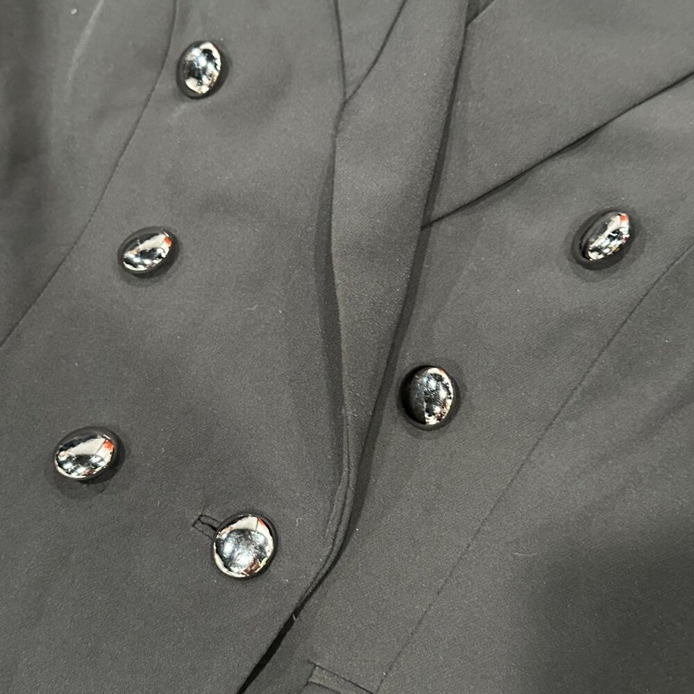 Wantable Black Women's Double Breasted Button Blazer, Size 10 - Picture 2 of 8